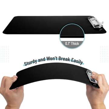 Mr. Pen- Plastic Clipboard, 12.5” x 9”, 2 Pack, Black, Clipboards for Kids & Adults, Clipboards Plastic, Clip Board, Teacher Clipboard, Kids Clipboard, Cute Clipboard, Plastic Clipboards