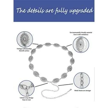 Adjustable Western Cowgirl Concho Belt for Women