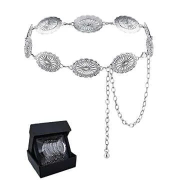 Adjustable Western Cowgirl Concho Belt for Women