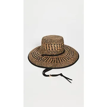 Lele Sadoughi Women's Brielle Checkered Straw Hat