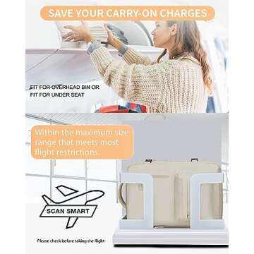 winspansy Large Travel Backpack for Women Men,Carry on Flight Approved Personal Item Size Work Backpack Mochila de Viaje with Shoe Compartment, Beige