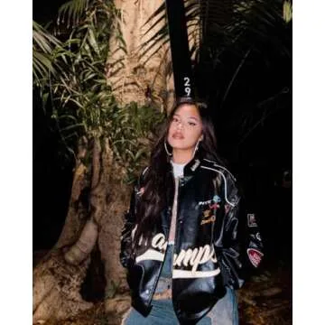 Aelfric Eden Faux Leather Jacket Oversized Racing Motorcycle Jackets Moto Coats Unisex Trendy Streetwear Jacket