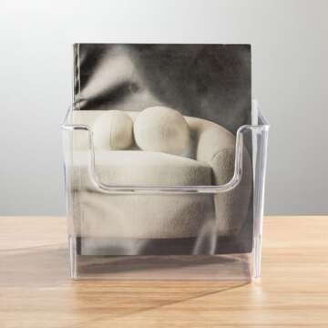 mDesign Plastic Household Storage Organizer Bins with Open Dip Front for Kitchen, Bedroom, Bathroom, Office, Craft or Playroom Organization - Hold Toys, Books, Legos - Ligne Collection, 8 Pack - Clear