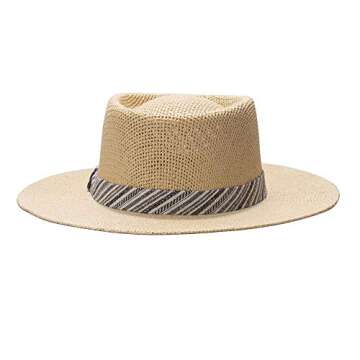 Dockers Men's Straw Fedora Hat, Navy Gambler, L/X-Large