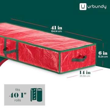 URBUNDY Wrapping Paper Organizer - Christmas Storage Bag