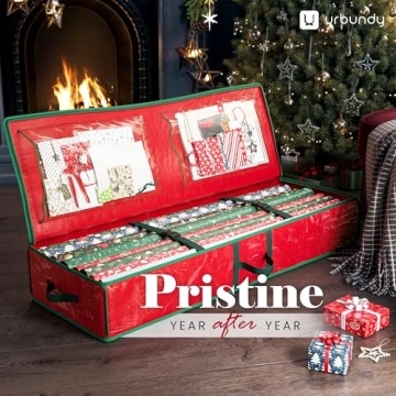 URBUNDY Wrapping Paper Organizer - Christmas Storage Bag