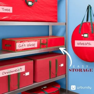 URBUNDY Wrapping Paper Organizer - Christmas Storage Bag