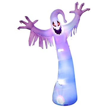 YIHONG 12ft Halloween Inflatable Ghost with LED Lights