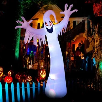 YIHONG 12ft Halloween Inflatable Ghost with LED Lights