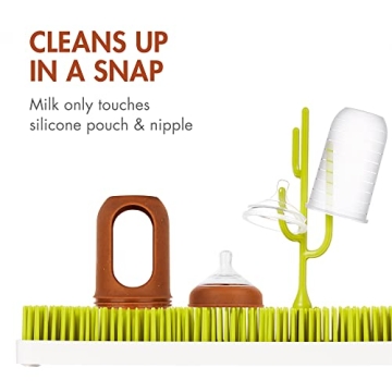 Boon Nursh Baby Bottles - Silicone, Reusable, Easy to Clean