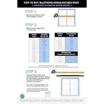 BlastHome® Luxury 8 ft Custom Curtain Rod – 1 1/4" Large Diameter – Premium Brackets & Endcaps – Nonadjustable Rods Connect for a Seamless Look – Brushed Gold Finish