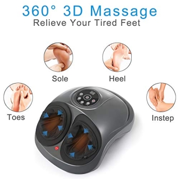 CINCOM Foot Massager with Heat Air Compression Shiatsu