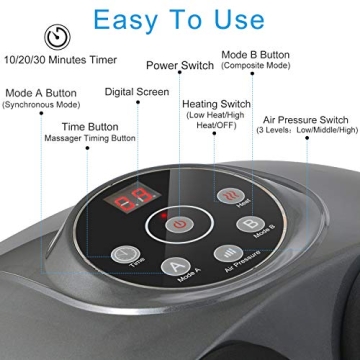 CINCOM Foot Massager with Heat Air Compression Shiatsu