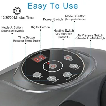 CINCOM Foot Massager with Heat Air Compression Shiatsu