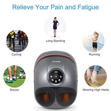 CINCOM Foot Massager with Heat Air Compression Shiatsu