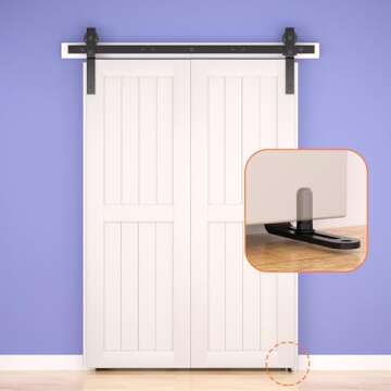 SKYSEN Bifold Barn Door Hardware Roller Set - Fit for 2 Bifold barn Door, Space Saving Folding Design, Corrosion-Resistant Black Spraying（Bifold-Roller）