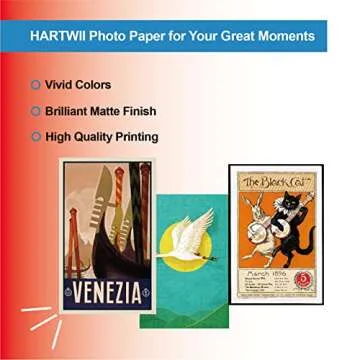 HARTWII 120 Sheets Thin Matte Presentation Photo Paper tabloid paper 11x17 inches 35lb 130gsm 6.5 Mil A3 for Dye Ink Inkjet Printer