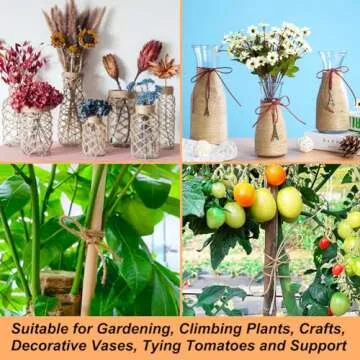 Vivifying Natural Jute Twine, 656 Feet 2mm Thick Brown Twine String for Garden, Crafts, Gifts Wrapping, Packing