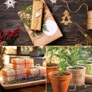 Vivifying Natural Jute Twine, 656 Feet 2mm Thick Brown Twine String for Garden, Crafts, Gifts Wrapping, Packing