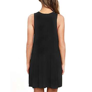 WEACZZY Women Summer Casual Swing T Shirt Dresses Beach Cover up Loose Dress