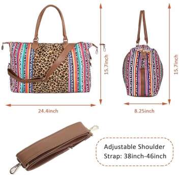 Leopard Print Weekender Bag - Stylish & Durable Travel Companion