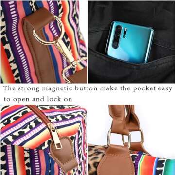 Leopard Print Weekender Bag - Stylish & Durable Travel Companion