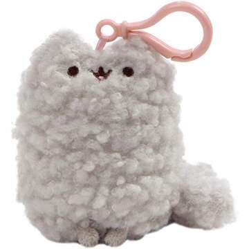 GUND Pusheen’s Little Sister Stormy Cat Plush Stuffed Animal Backpack Clip, Gray, 5"