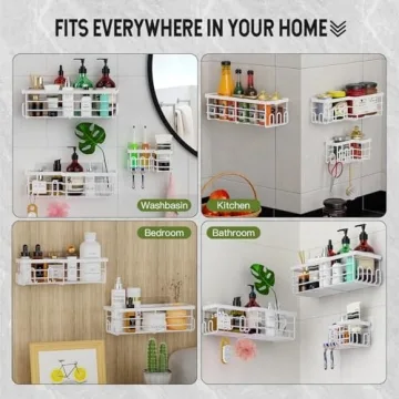 Uamector Shower Caddy with 17 Hooks for Ultimate Organization