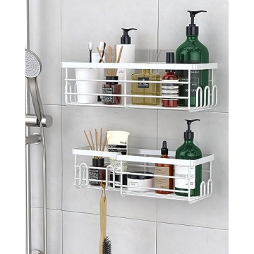 Uamector Shower Caddy with 17 Hooks for Ultimate Organization