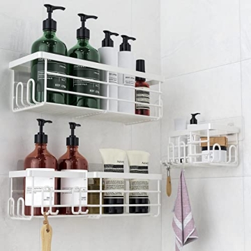 Uamector Shower Caddy with 17 Hooks for Ultimate Organization