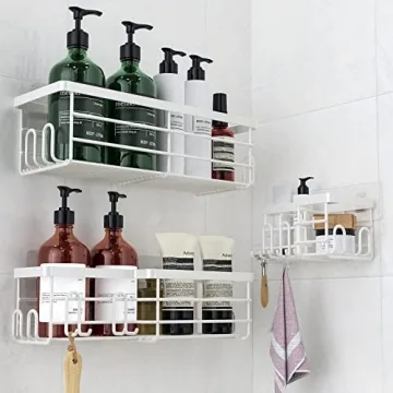 Uamector Shower Caddy with 17 Hooks for Ultimate Organization