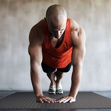 Velotas Personal Fitness & Exercise Mat, Diamond Plated, Durable and Provides Anti-Fatique Support, ...