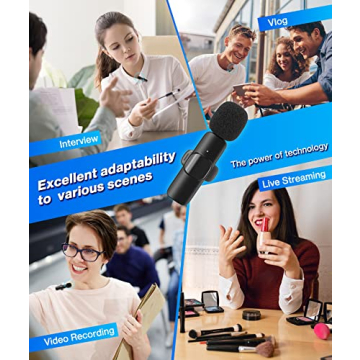 Gicorino Wireless Lavalier Microphone for iPhone & Android