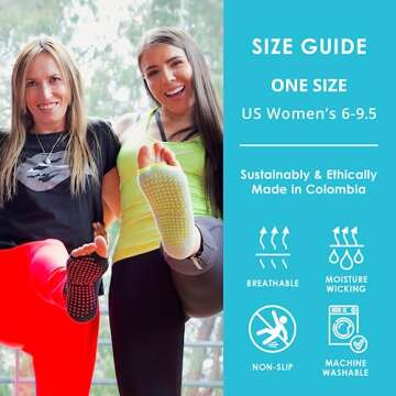 Tucketts Thigh Highs Knee High Yoga Socks, Toeless Long Socks, Non Slip Skid Grippy Socks for Yoga, Pilates, Barre, Ballet, Dance - Knee High Style,Pink,Fits woman size US 6-9.5