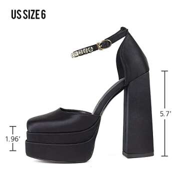 Womens Platform Dress Pumps Stylish Block High Heels