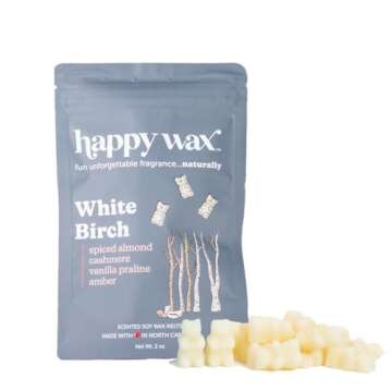 Happy Wax Winter Scented Soy Wax Melts Pine Forest, Evergreen Tree, White Birch (6 oz Mix) (Winter W...