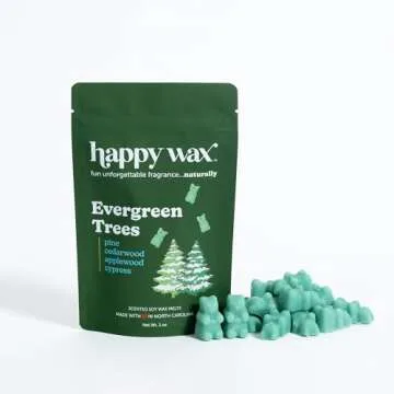 Happy Wax Winter Scented Soy Wax Melts Pine Forest, Evergreen Tree, White Birch (6 oz Mix) (Winter Woods Mix)