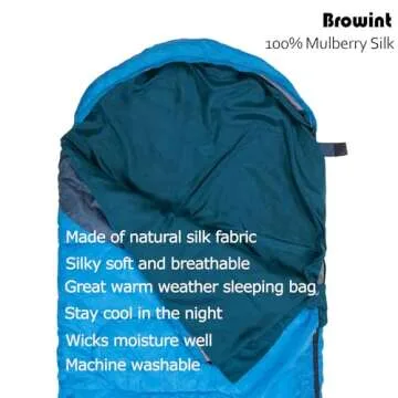 Silk Sleeping Bag Liner - Lightweight and Extra Wide