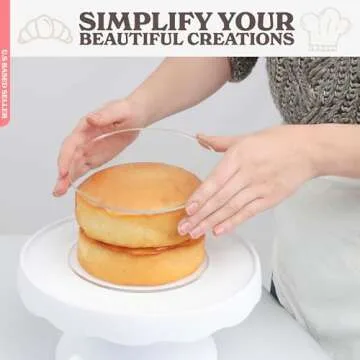 Spec101 Acrylic Cake Disc, 8.25 Inch 2 Pack - Round Acrylic Cake Disc Set, Acrylic Disk for Cake Decorating, 1/8in Thick