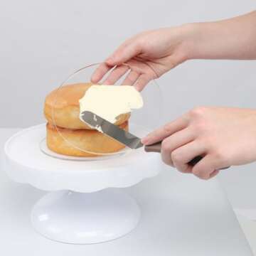 Spec101 Acrylic Cake Disc, 8.25 Inch 2 Pack - Round Acrylic Cake Disc Set, Acrylic Disk for Cake Decorating, 1/8in Thick