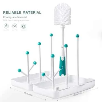 Termichy Travel Baby Bottle Drying Rack, Compact Size with Large Capacity for Working Mom, Visit Fam...