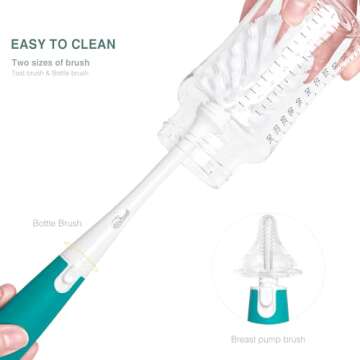 Termichy Travel Baby Bottle Drying Rack, Compact Size with Large Capacity for Working Mom, Visit Families, Friends or Camping with Baby Teal