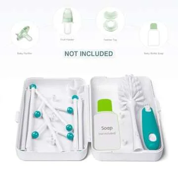 Termichy Travel Baby Bottle Drying Rack, Compact Size with Large Capacity for Working Mom, Visit Families, Friends or Camping with Baby Teal