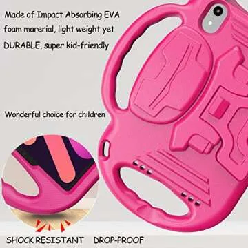 Durable Kids Case for iPad Mini 7 & 6 with Strap
