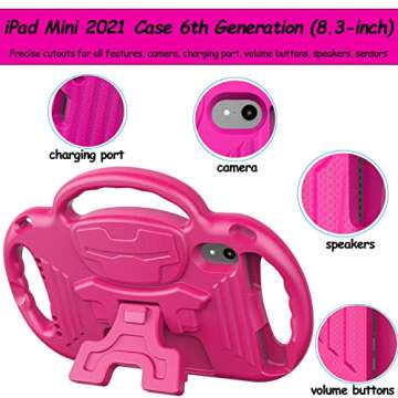 Durable Kids Case for iPad Mini 7 & 6 with Strap