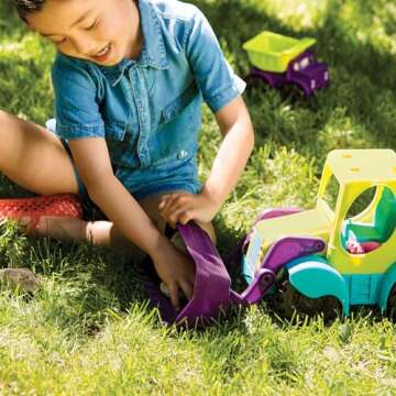 B. toys- 18” Sand Truck- Water Play- Excavator Toy Truck for Toddlers - Loadie Loader 18 months + ...