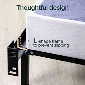 Sturdy ZINUS Compack Metal Bed Frame with Headboard Compatibility