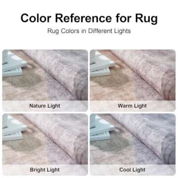 Puino Washable Modern Area Rug: 5x7 Geometric Area Rugs for Living Room & Bedroom with Non-Slip Backing Modern Geometric Carpet for Living Room Brown Grey 5'x7'.