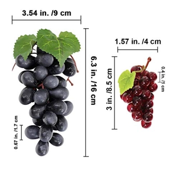 Supla 10 Pack Faux Grapes for Vintage Wedding & Décor