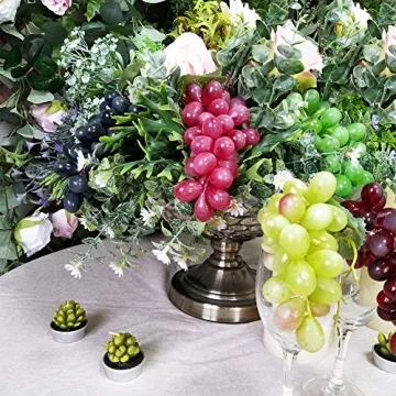 Supla 10 Pack Faux Grapes for Vintage Wedding & Décor
